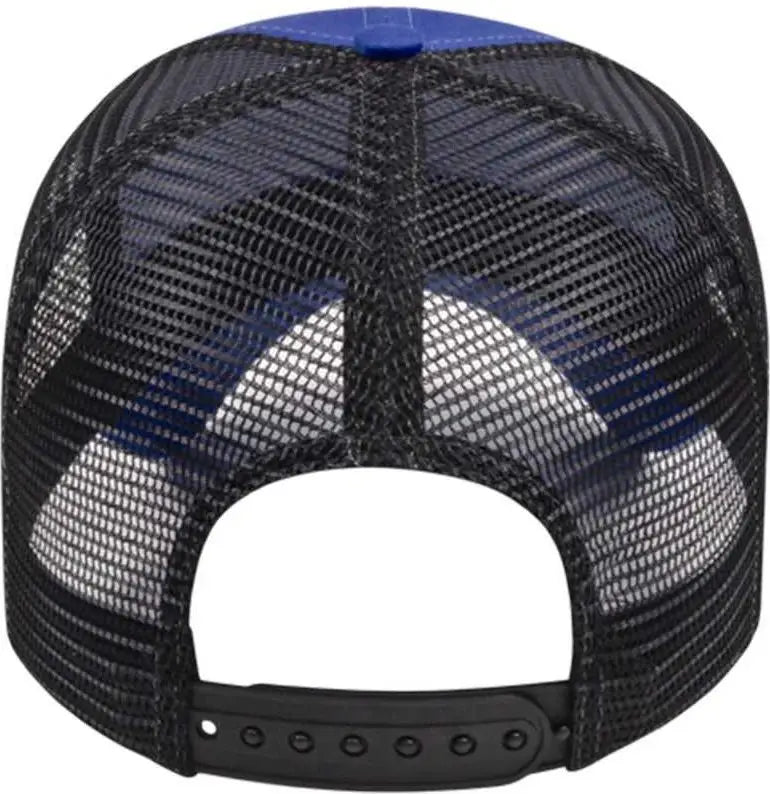 Cap America I3025 Two Tone Mesh Back - Royal Black - one Size Fits Most