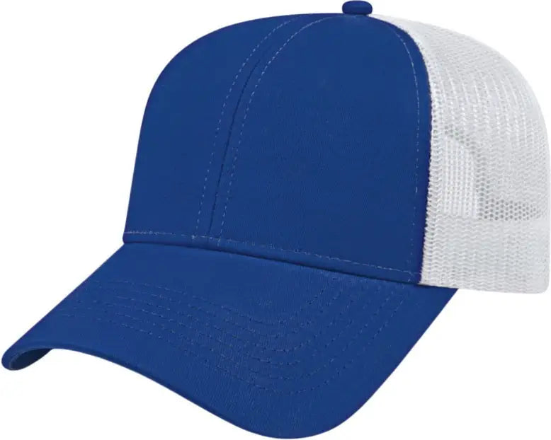 Cap America I3025 Two Tone Mesh Back - Royal White - one Size Fits Most