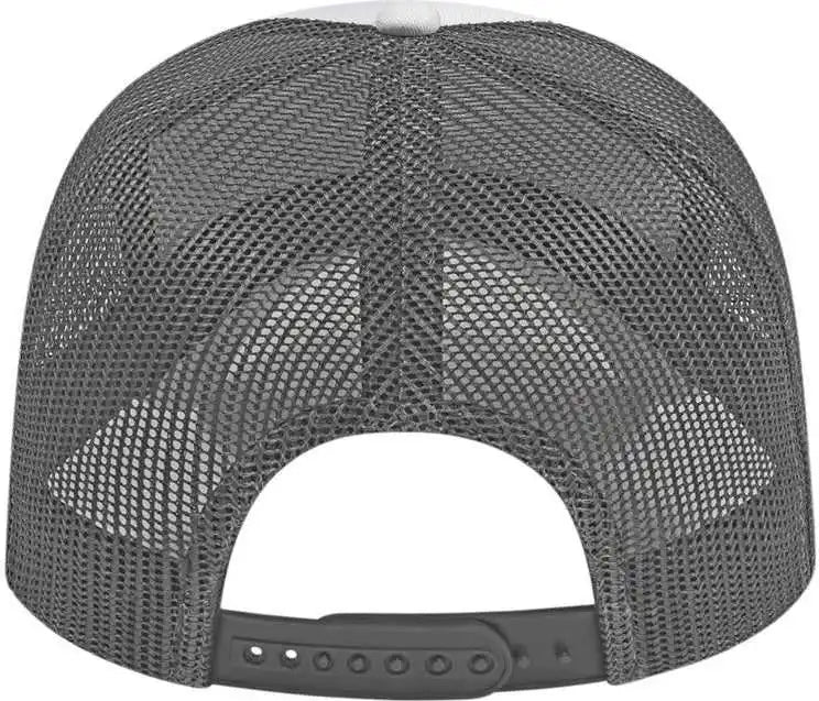 Cap America I3025 Two Tone Mesh Back White Charcoal Dark Gray / one Size Fits Most