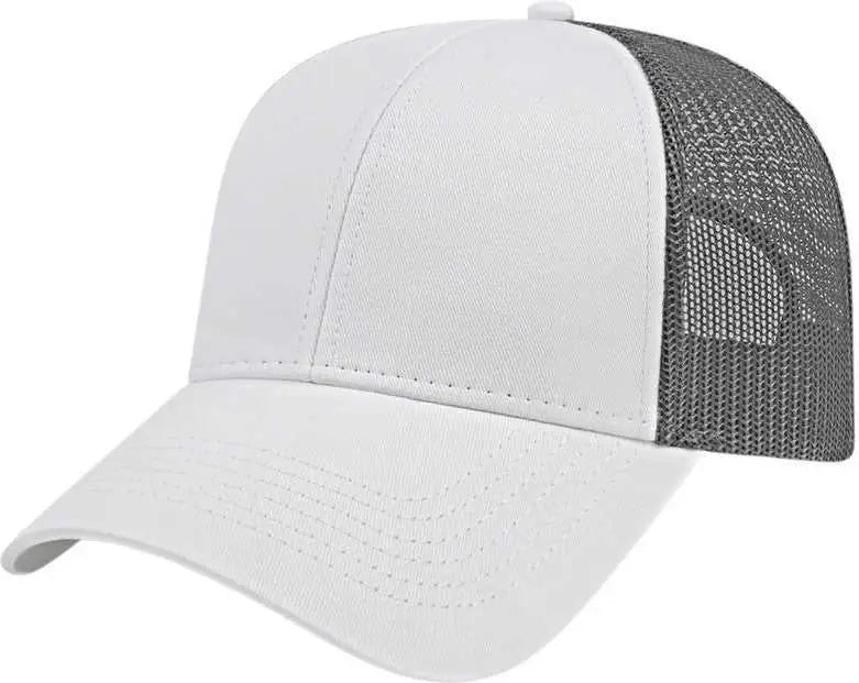 Cap America I3025 Two Tone Mesh Back - White Charcoal