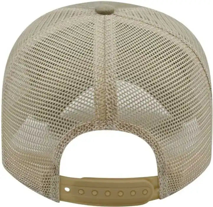 Cap America I3027 Washed Pigment Dyed with Mesh - Khaki Stone - Ivory / one Size Fits Most