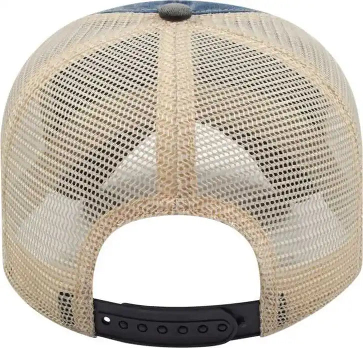 Cap America I3027 Washed Pigment Dyed with Mesh Navy Black Stone / one Size Fits Most