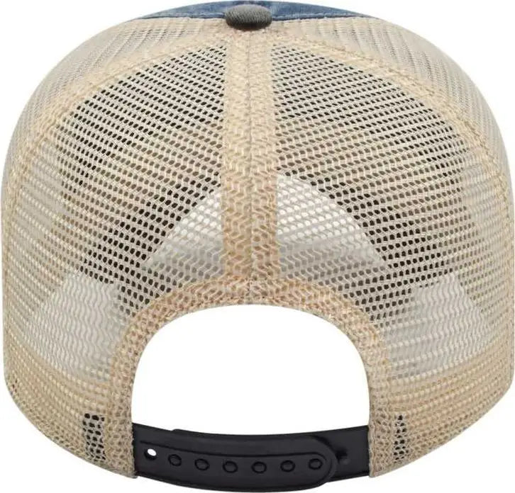 Cap America I3027 Washed Pigment Dyed with Mesh - Navy Black Stone