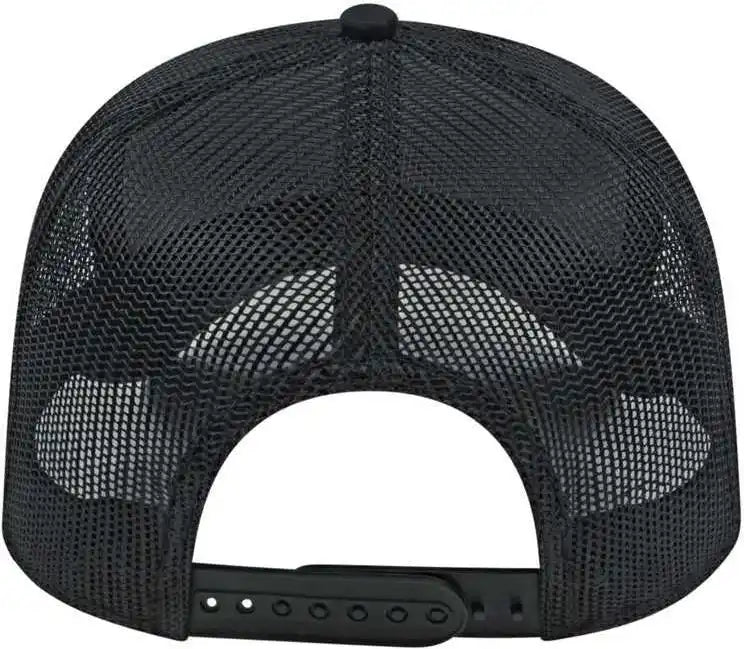 Cap America I3028 Modified Flat Bill with Mesh Back Black / one Size Fits Most