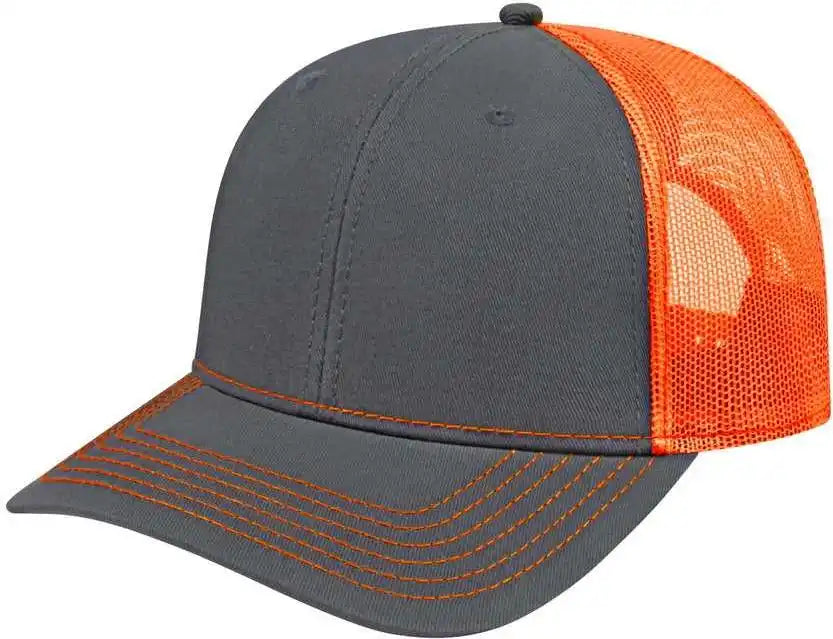 Cap America I3028 Modified Flat Bill with Mesh Back Caramel Blaze Tan / one Size Fits Most