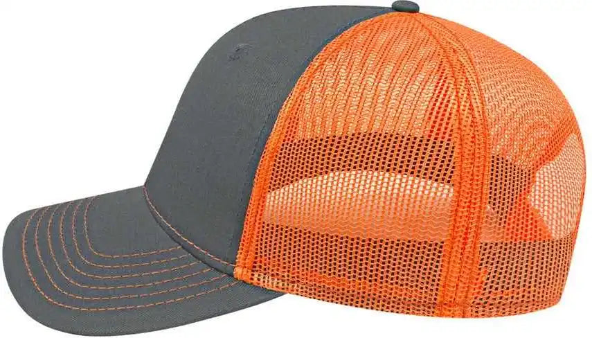 Cap America I3028 Modified Flat Bill with Mesh Back Caramel Blaze Tan / one Size Fits Most