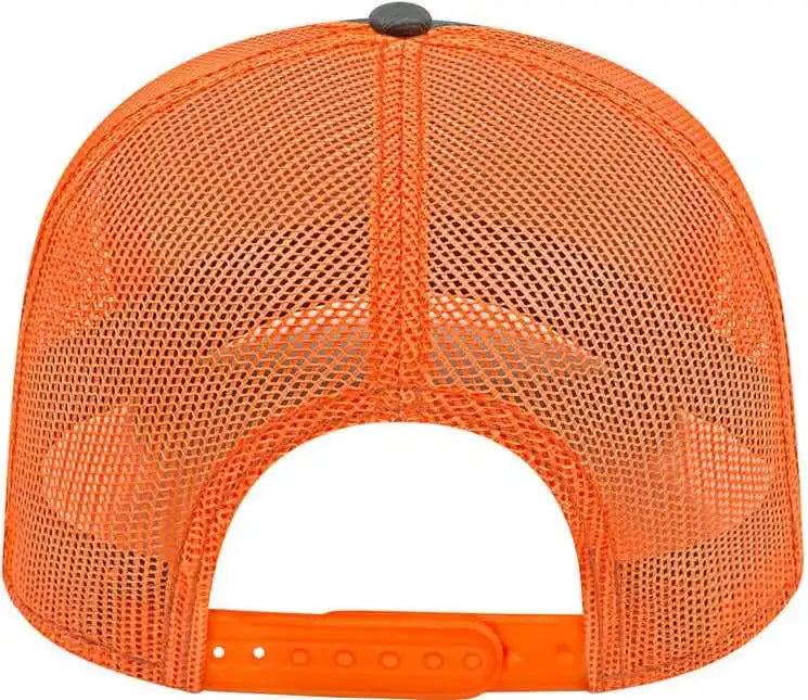 Cap America I3028 Modified Flat Bill with Mesh Back Charcoal Blaze Dark Gray / one Size Fits Most