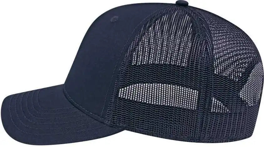 Cap America I3028 Modified Flat Bill with Mesh Back - Navy - one Size Fits Most