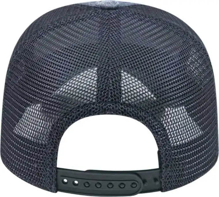 Cap America I3032 Enzyme Washed Slub Cotton Mesh Back Navy / one Size Fits Most