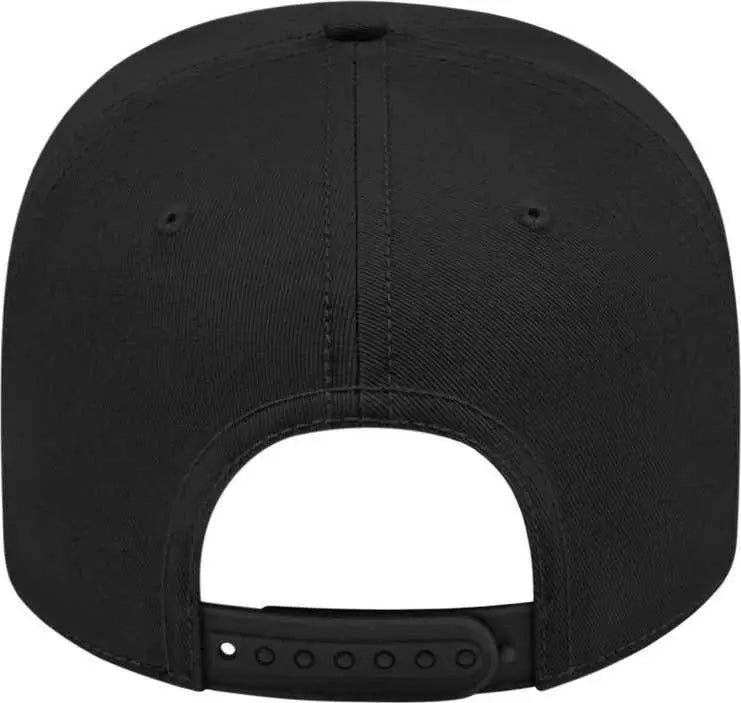 Cap America I3034 Chino Twill with Snap Tab Closure - Black - one Size Fits Most