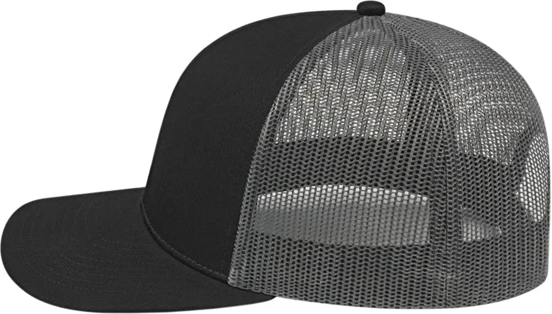 Cap America I3038 Poly/cotton Mesh Back - Black Charcoal - Dark Gray / one Size Fits Most