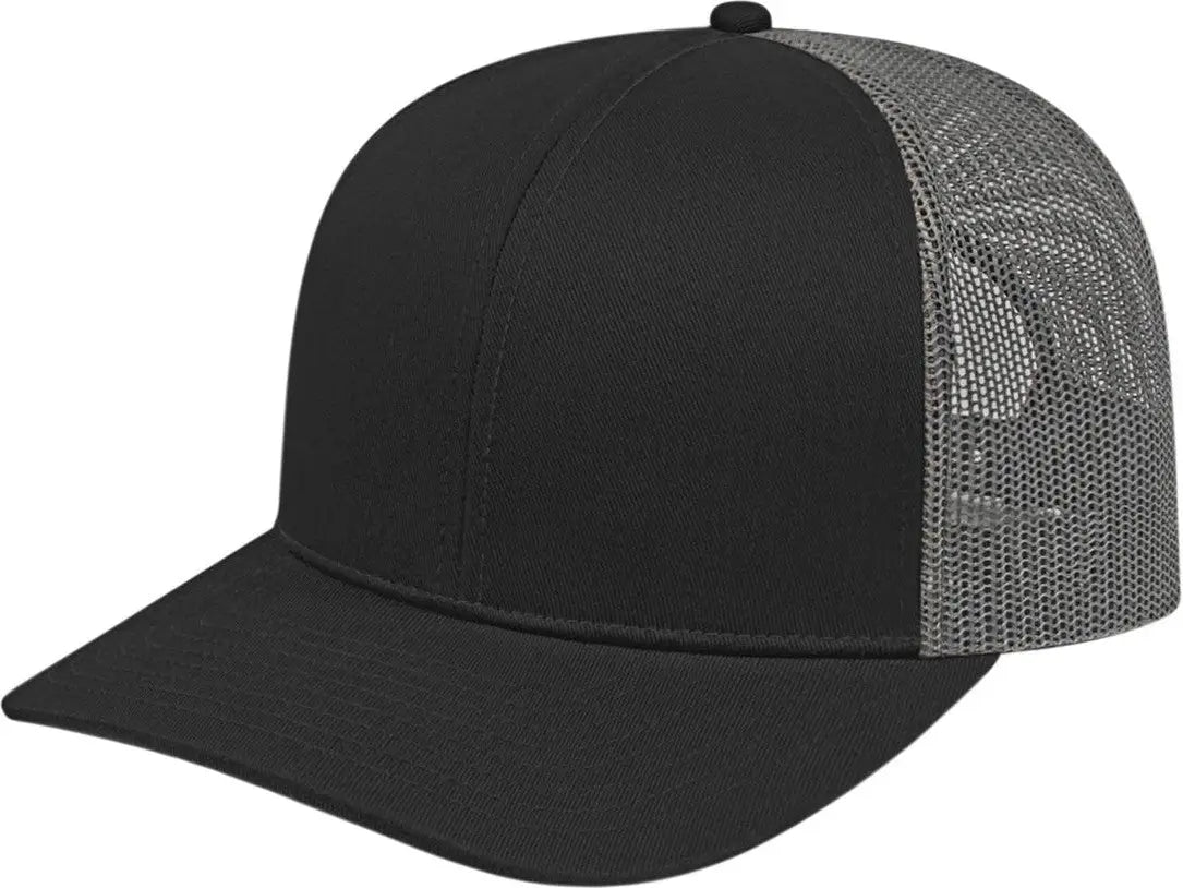 Cap America I3038 Poly/cotton Mesh Back - Black Charcoal - Dark Gray / one Size Fits Most