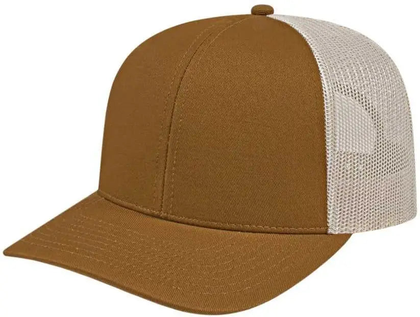 Cap America I3038 Poly/cotton Mesh Back - Carame White