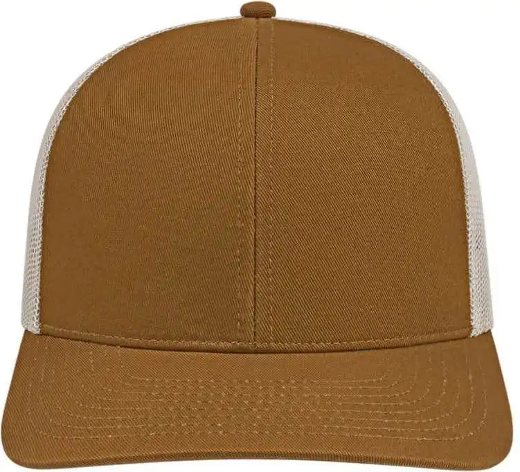 Cap America I3038 Poly/cotton Mesh Back - Carame White - Tan / one Size Fits Most