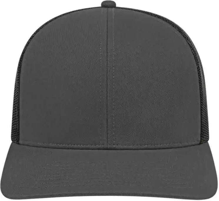 Cap America I3038 Poly/cotton Mesh Back Charcoal Black Dark Gray / one Size Fits Most