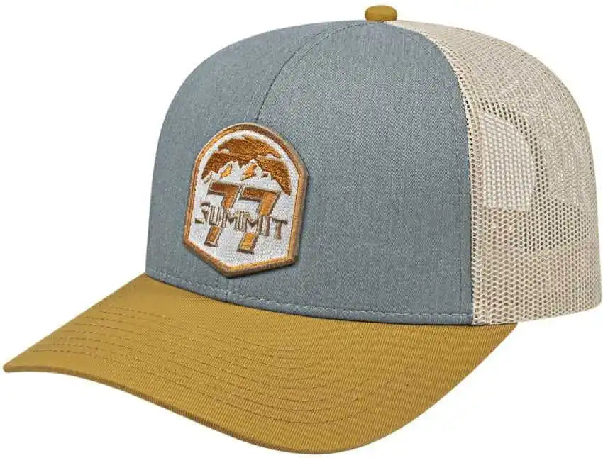 Cap America I3038 Poly/cotton Mesh Back Heather Amber Stone Gray Orange / one Size Fits Most
