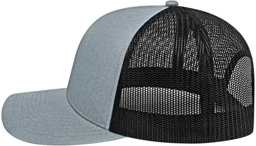 Cap America I3038 Poly/cotton Mesh Back Heather Black Gray / one Size Fits Most