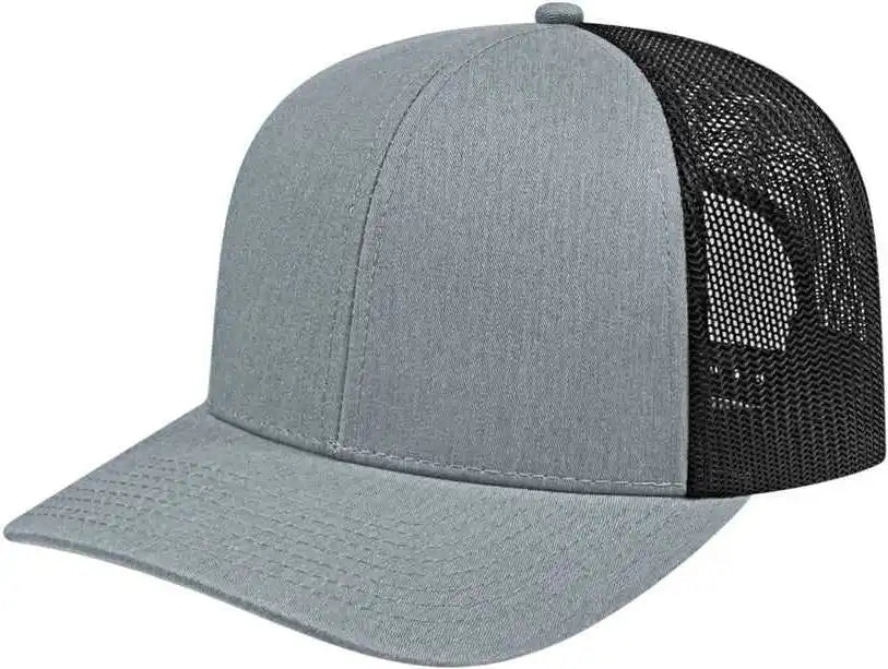 Cap America I3038 Poly/cotton Mesh Back Heather Black Gray / one Size Fits Most