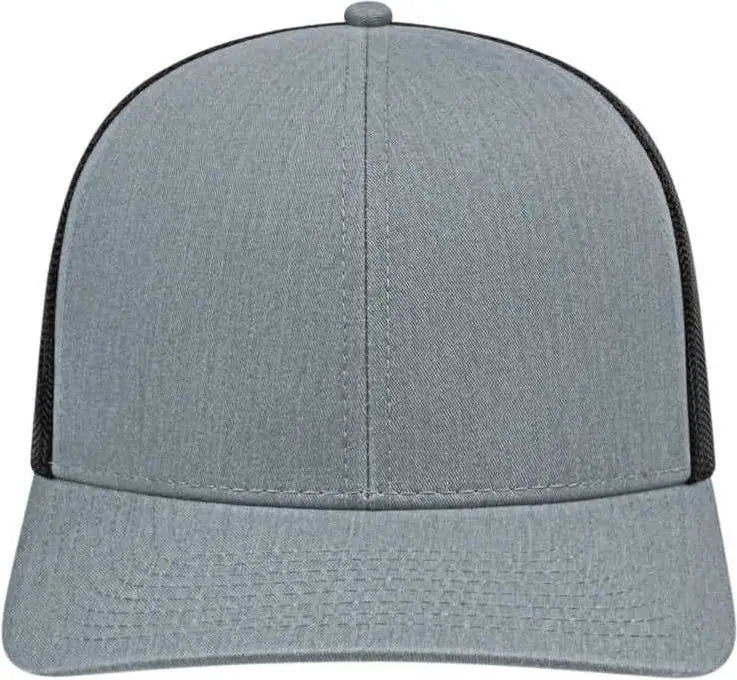 Cap America I3038 Poly/cotton Mesh Back - Heather Black - Gray / one Size Fits Most