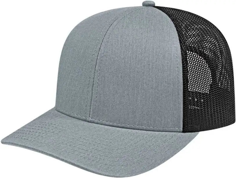 Cap America I3038 Poly/cotton Mesh Back - Heather Black - Gray / one Size Fits Most