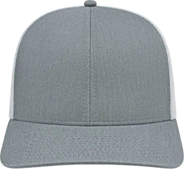 Cap America I3038 Poly/cotton Mesh Back Heather White Gray / one Size Fits Most