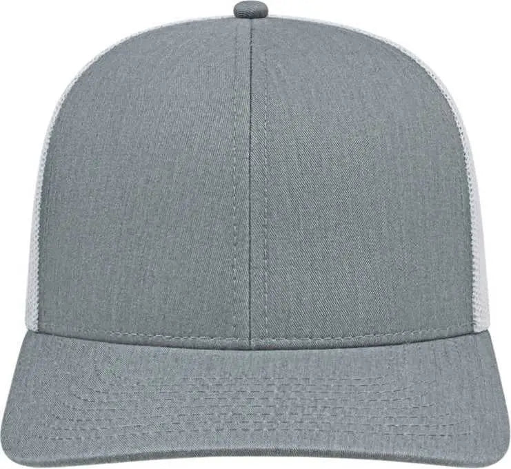 Cap America I3038 Poly/cotton Mesh Back - Heather White