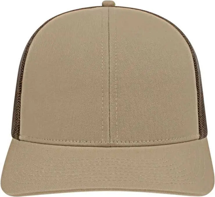 Cap America I3038 Poly/cotton Mesh Back - Khaki Brown - Coffee / one Size Fits Most