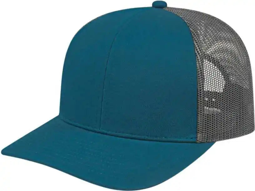 Cap America I3038 Poly/cotton Mesh Back Marine Blue Charcoal / one Size Fits Most