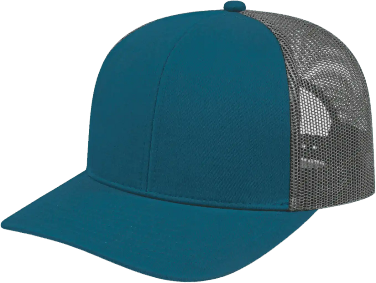 Cap America I3038 Poly/cotton Mesh Back Marine Blue Charcoal / one Size Fits Most