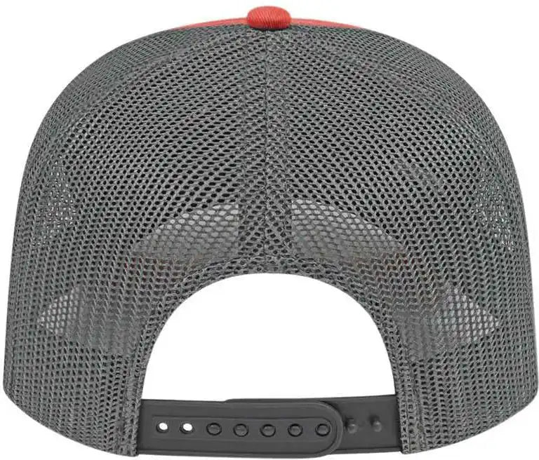 Cap America I3038 Poly/cotton Mesh Back Nantucket Red Charcoal Dark Gray / one Size Fits Most