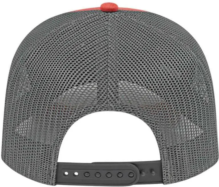 Cap America I3038 Poly/cotton Mesh Back - Nantucket Red Charcoal