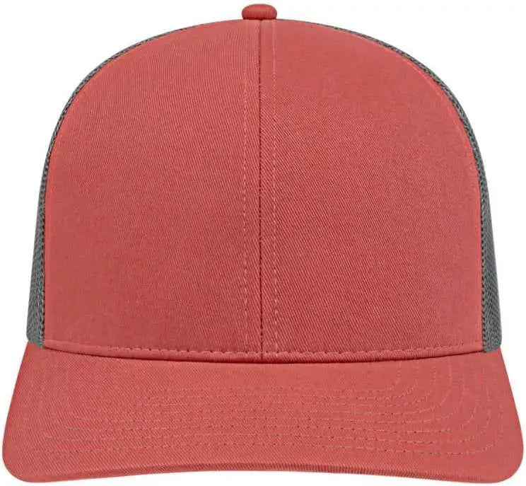 Cap America I3038 Poly/cotton Mesh Back - Nantucket Red Charcoal