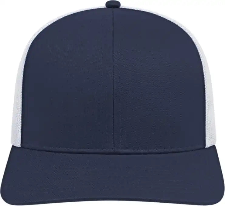 Cap America I3038 Poly/cotton Mesh Back - Navy White - one Size Fits Most