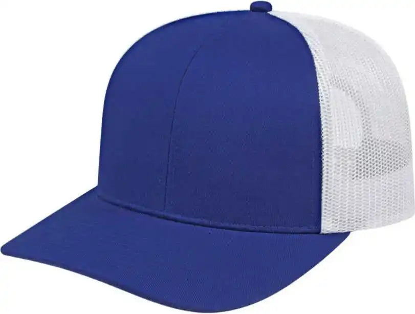 Cap America I3038 Poly/cotton Mesh Back Royal White / one Size Fits Most