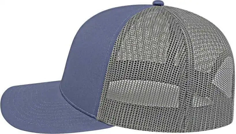 Cap America I3038 Poly/cotton Mesh Back Slate Blue Charcoal Dark Gray / one Size Fits Most