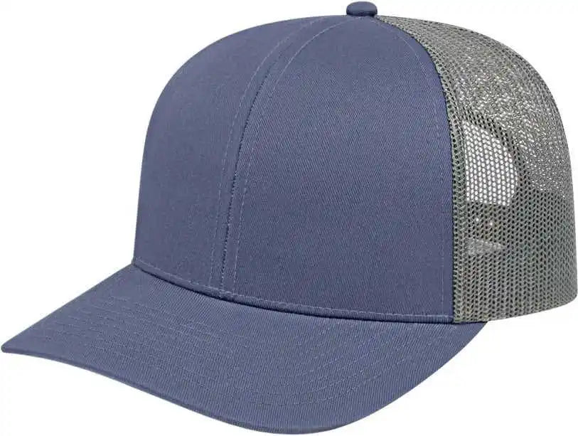 Cap America I3038 Poly/cotton Mesh Back Slate Blue Charcoal Dark Gray / one Size Fits Most