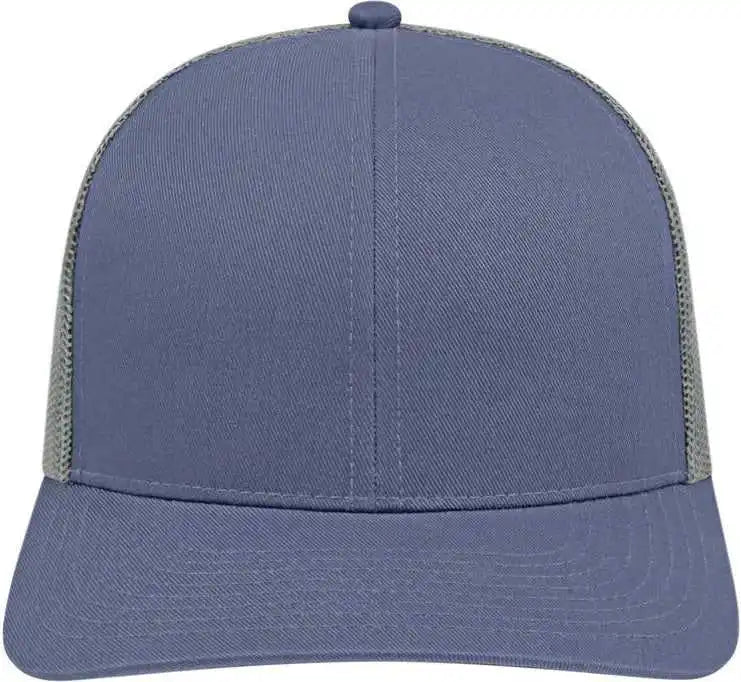 Cap America I3038 Poly/cotton Mesh Back Slate Blue Charcoal Dark Gray / one Size Fits Most