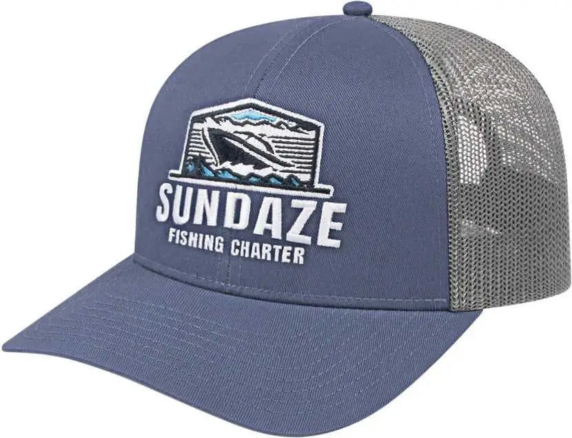 Cap America I3038 Poly/cotton Mesh Back - Slate Blue Charcoal - Dark Gray / one Size Fits Most