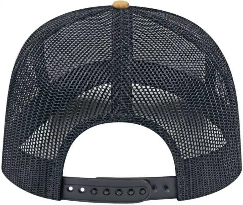 Cap America I3038 Poly/cotton Mesh Back White Amber Black Gold / one Size Fits Most