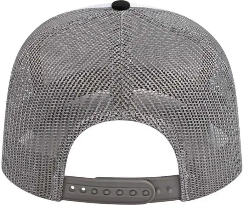 Cap America I3038 Poly/cotton Mesh Back White Black Gray / one Size Fits Most