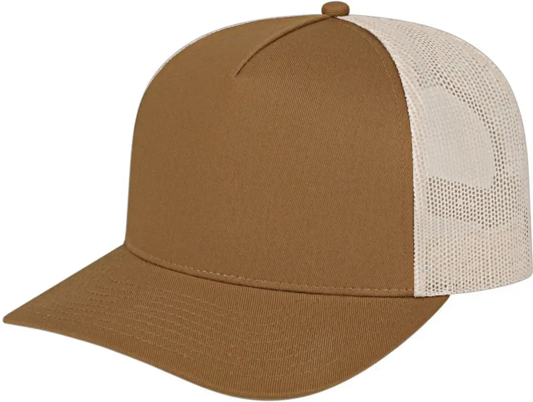 Cap America I3039 Classic 5 Panel Trucker - Caramel Stone