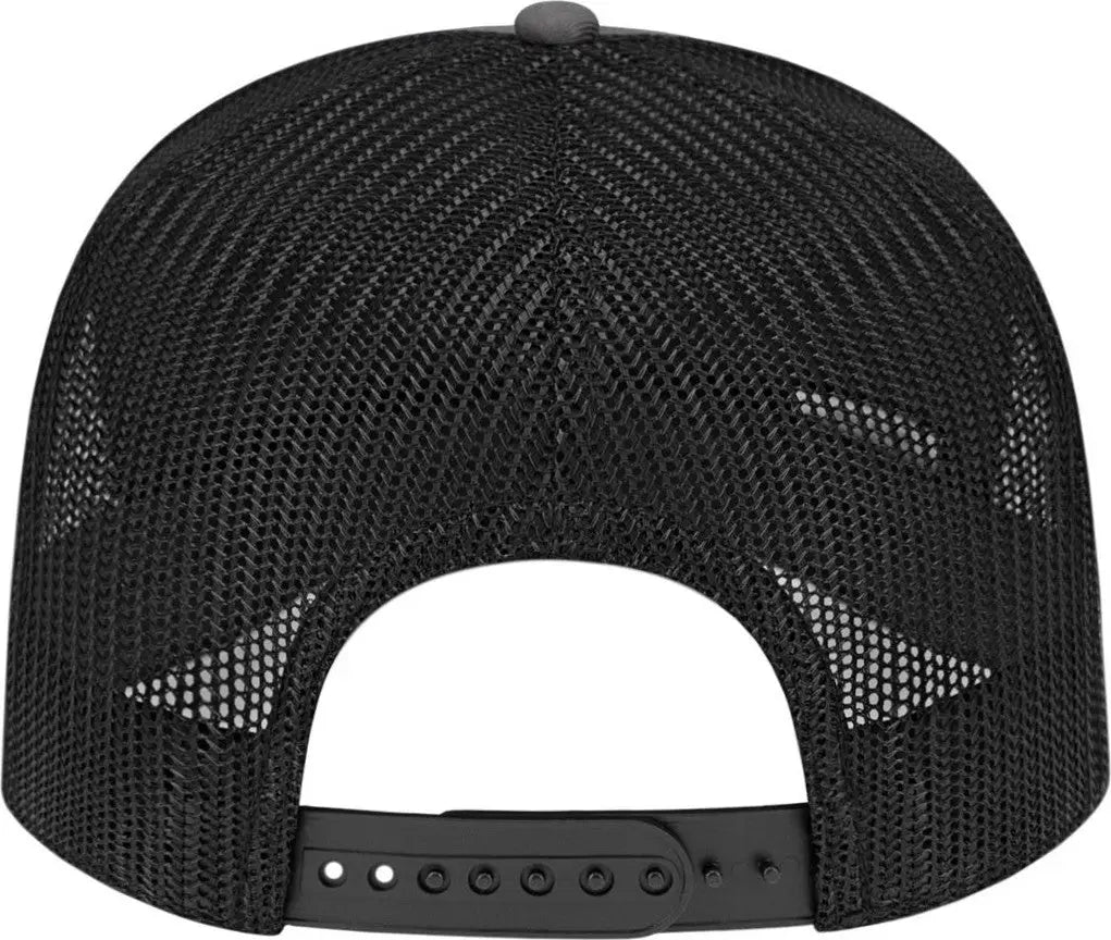 Cap America I3039 Classic 5 Panel Trucker - Charcoal Black