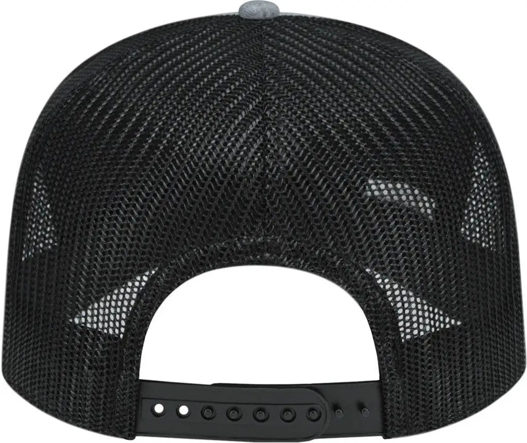 Cap America I3039 Classic 5 Panel Trucker - Heather Black