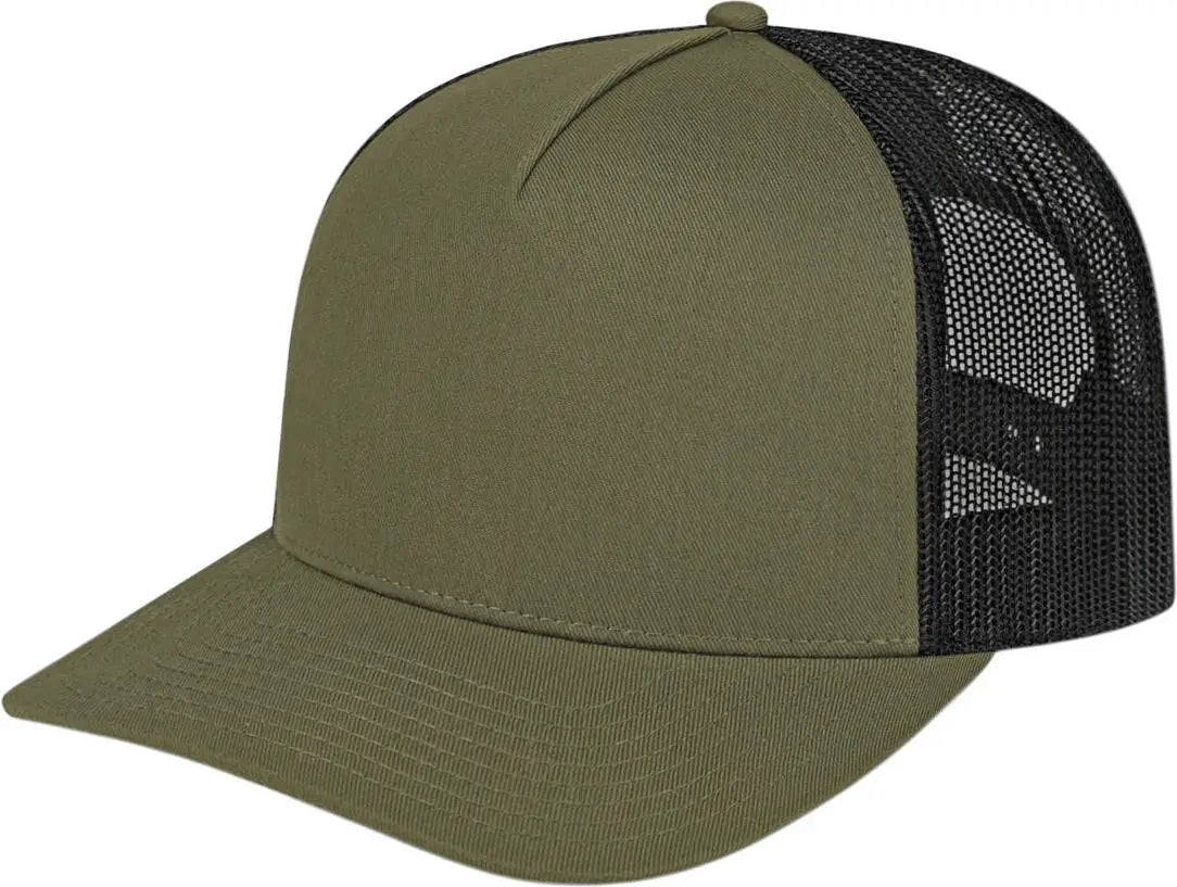 Cap America I3039 Classic 5 Panel Trucker - Loden Black - Loden/black / one Size Fits Most