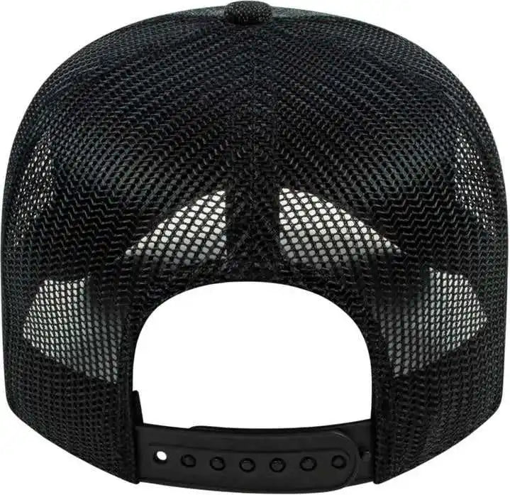 Cap America I3047 Five Panel Poly/rayon with Mesh Back - Graphite Black - one Size Fits Most
