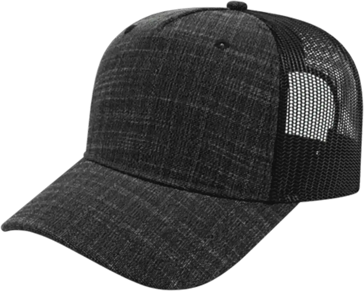 Cap America I3047 Five Panel Poly/rayon with Mesh Back - Graphite Black - one Size Fits Most