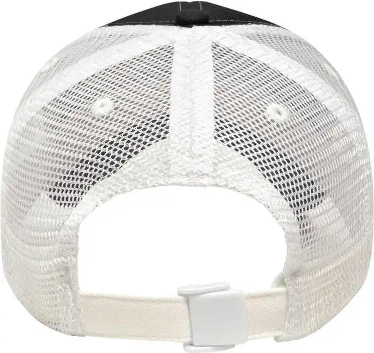 Cap America I3055 Unstructured Contrast Stitching & Mesh Back Black / one Size Fits Most