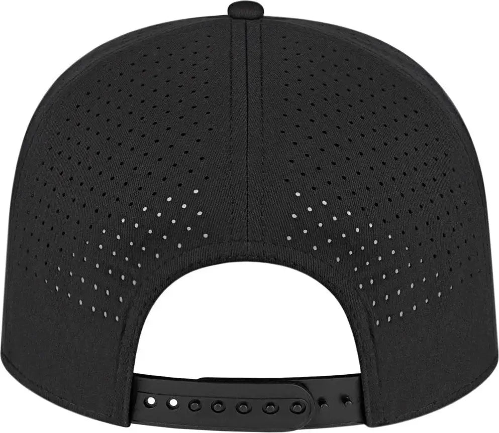 Cap America I3056 Summit Perforated with Rope - Black with Silver - Black/silver / one Size Fits Most