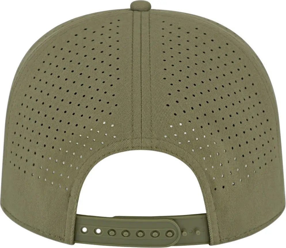 Cap America I3056 Summit Perforated with Rope - Loden with Stone - one Size Fits Most