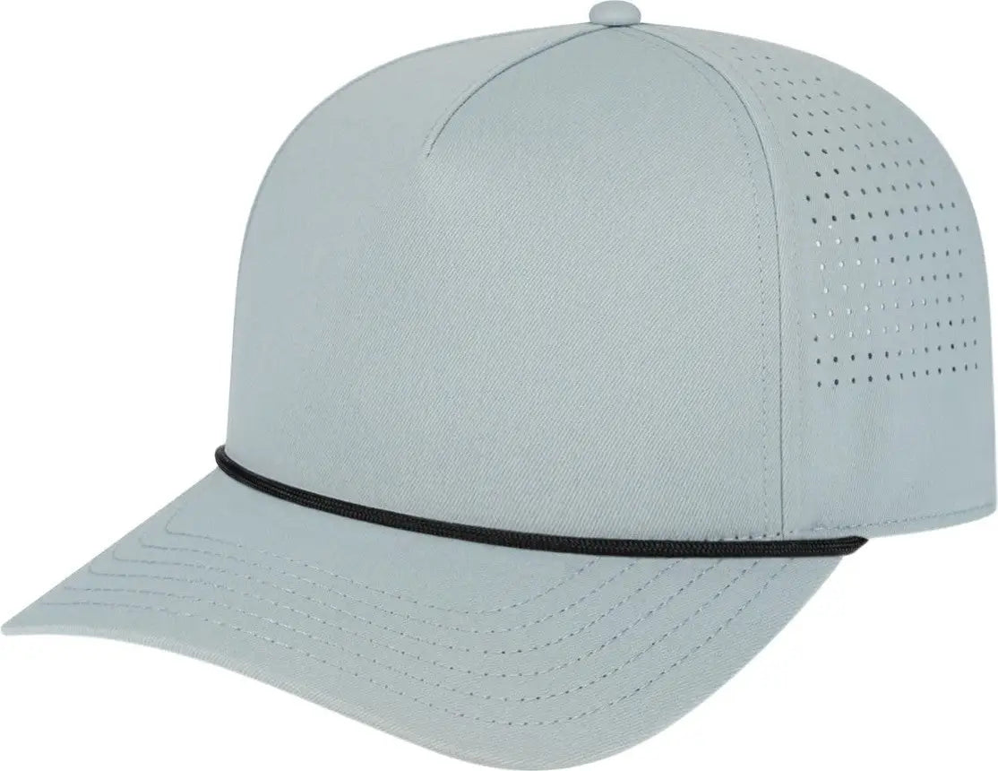 Cap America I3056 Summit Perforated with Rope - Smoke with Black - one Size Fits Most